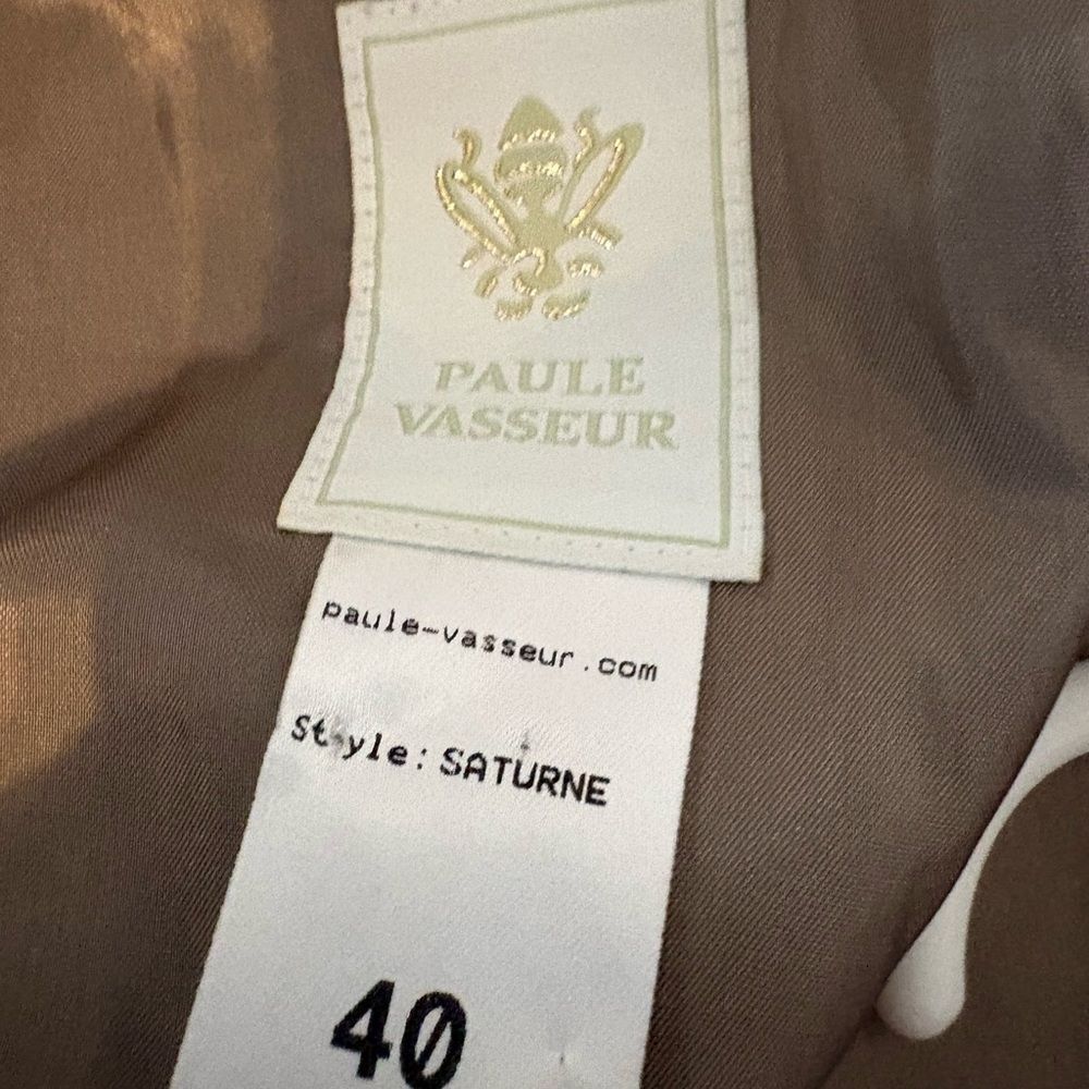 Paule Vasseur Coquette Ruffle Trench Coat Balletcore Satin Wrap Jacket - Picture 9 of 9